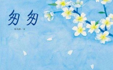匆匆读后感通用8篇