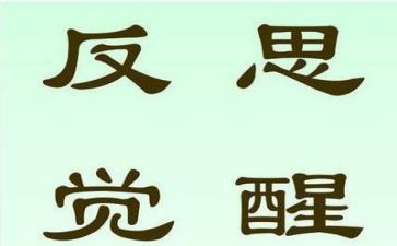 反思心得体会推荐5篇