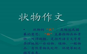 小学状物作文400字7篇